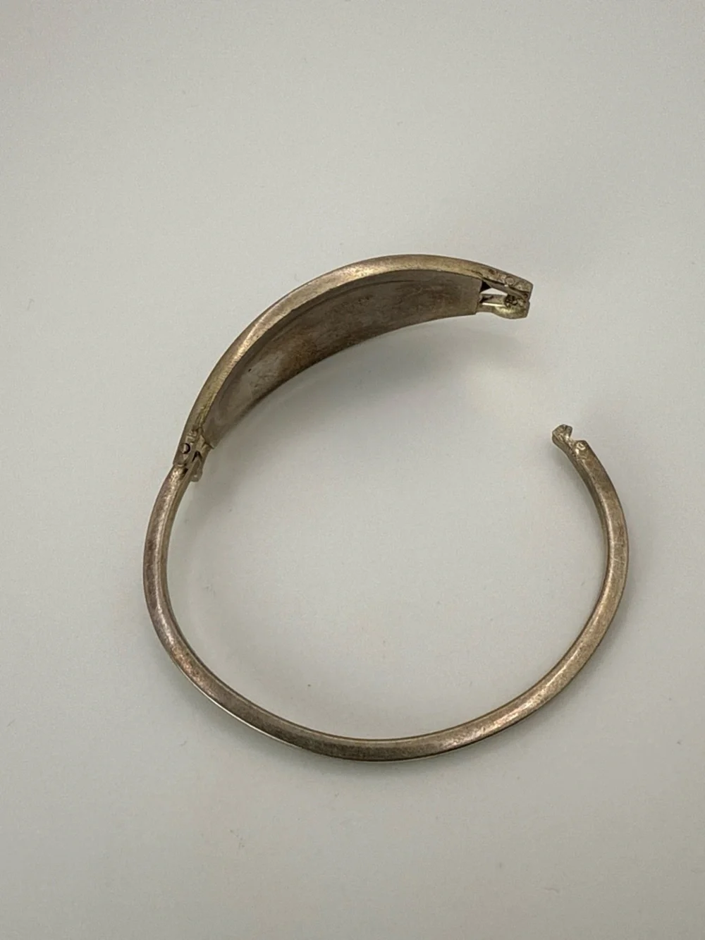 Vintage Alpaca hinge bracelet